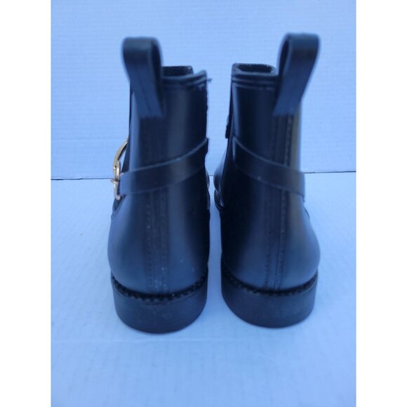 Henry Ferrera Chelsea Rain ANKLE Boots BOOTIES BLACK RUBBER WOMEN'S WOMAN'S 9 40 - Picture 14 of 16